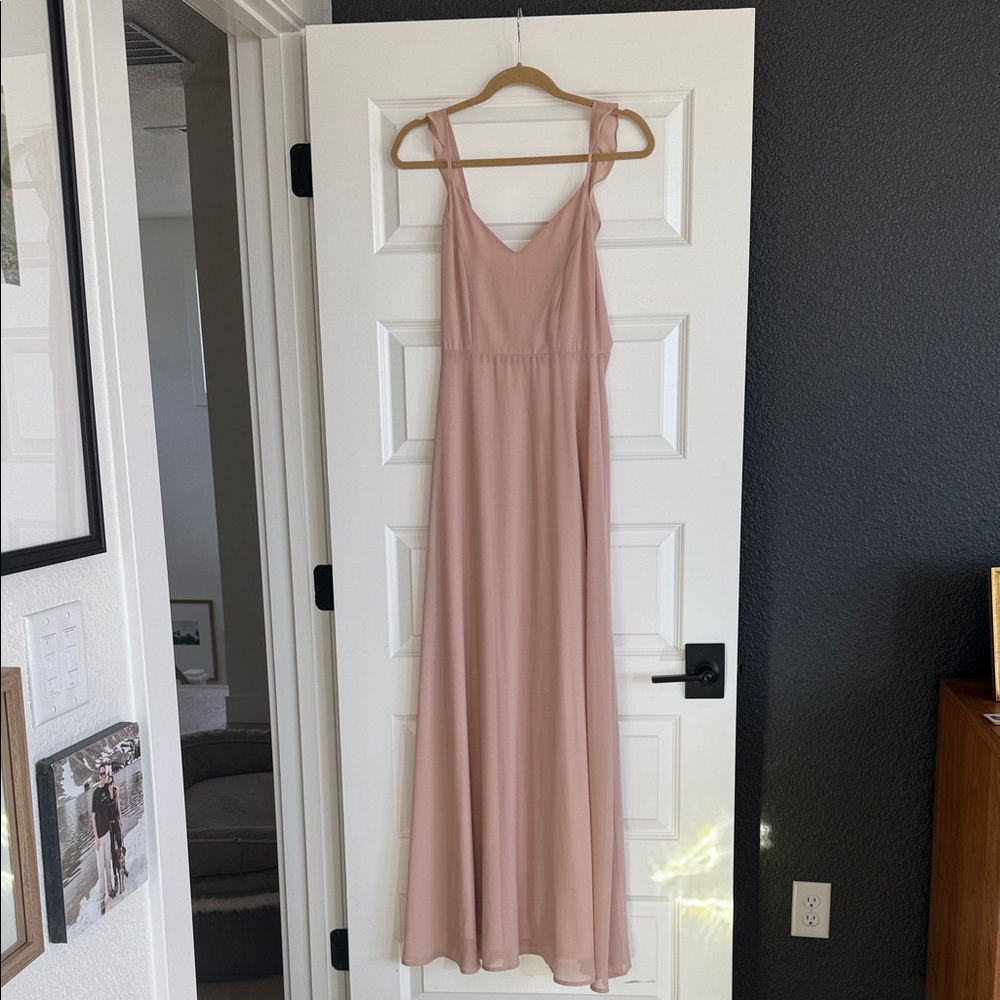 Elegant Pink Sleeveless Maxi Dress